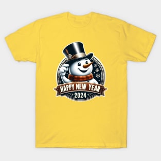 Frosty's Holiday Magic: Celebrate Christmas and Ring in the New Year with Whimsical Designs! T-Shirt